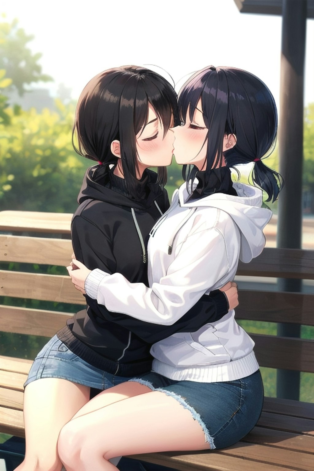 百合公園デートからの熱いキス