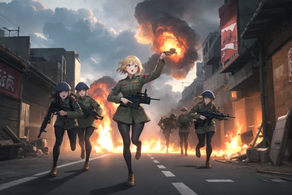 戦場を駆ける少女たち