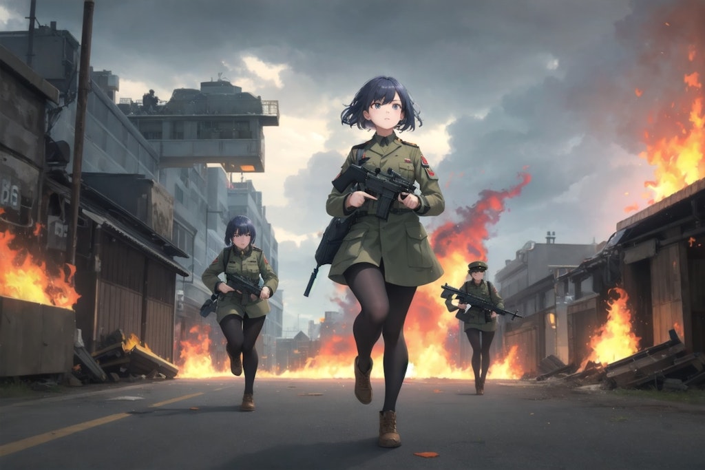 戦場を駆ける少女たち