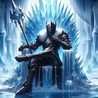 氷の玉座に座る騎士