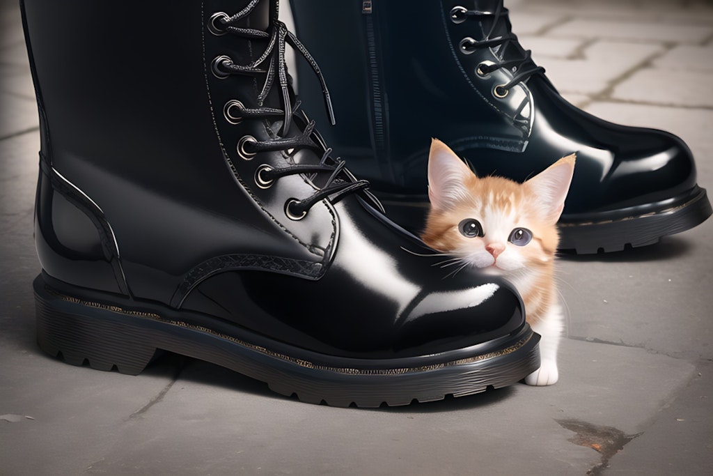 子猫を靴の中に入れたい