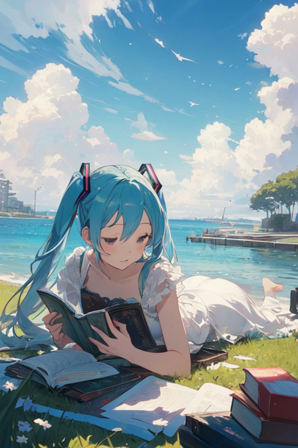 初音ミク　読書