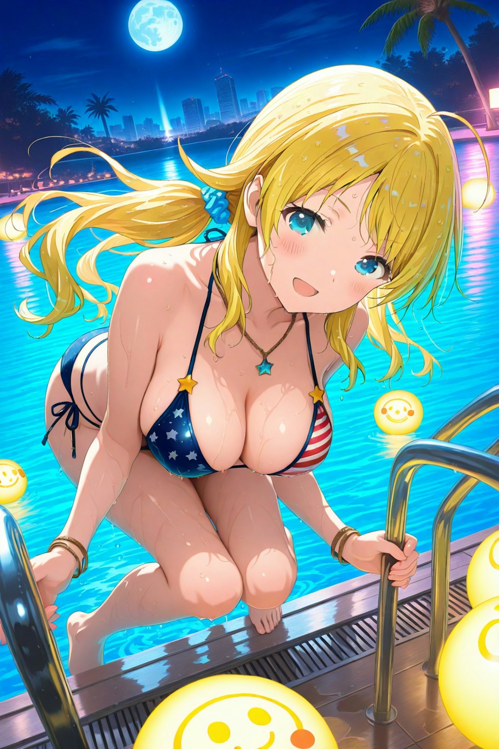 めぐるさんと夜の海