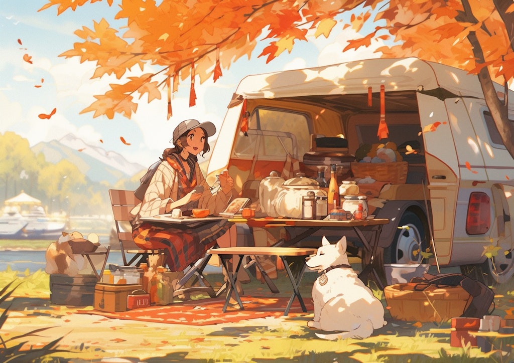 秋は紅葉を眺めながらピクニックをするのに最適な季節です