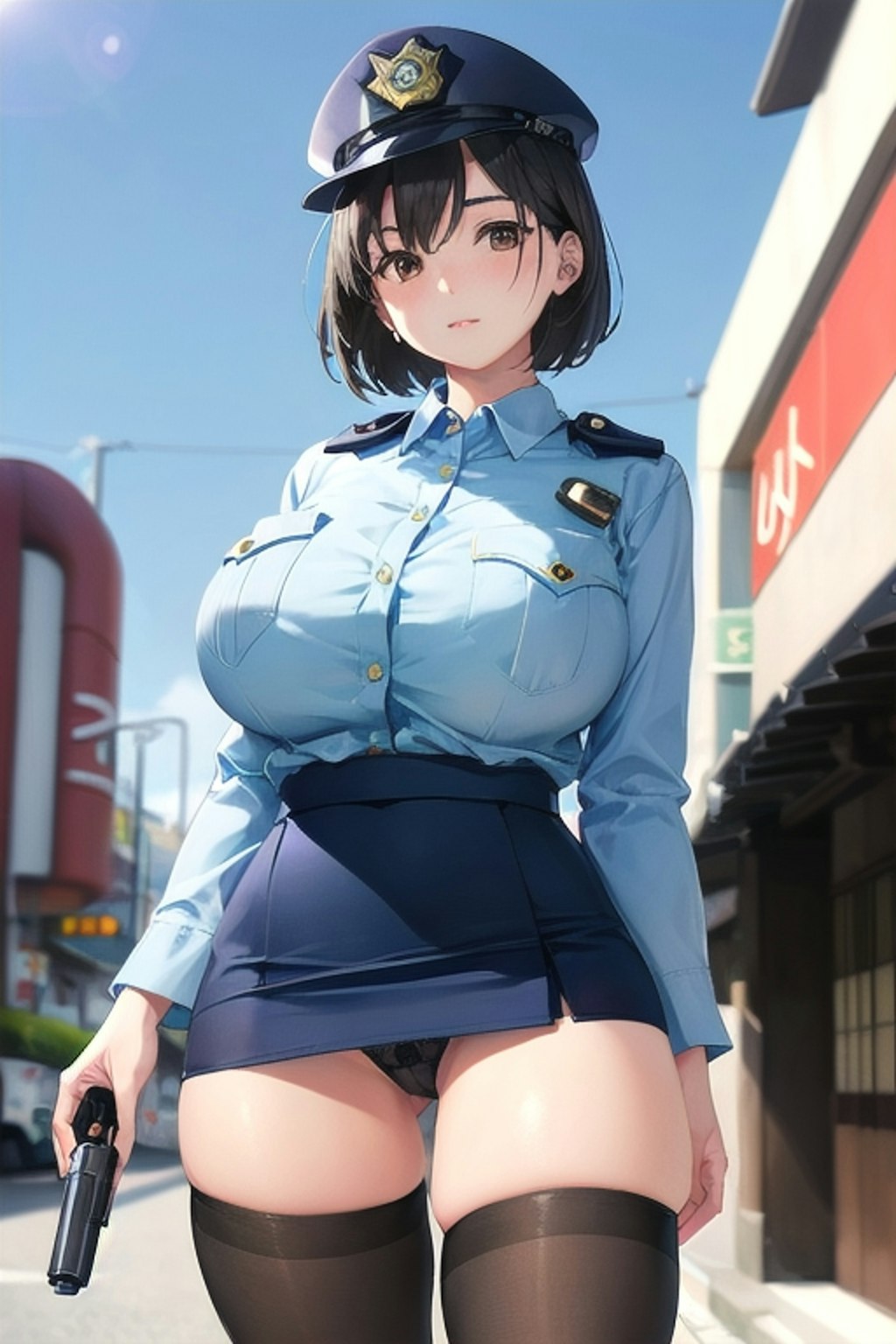 ２５日の女性警察官