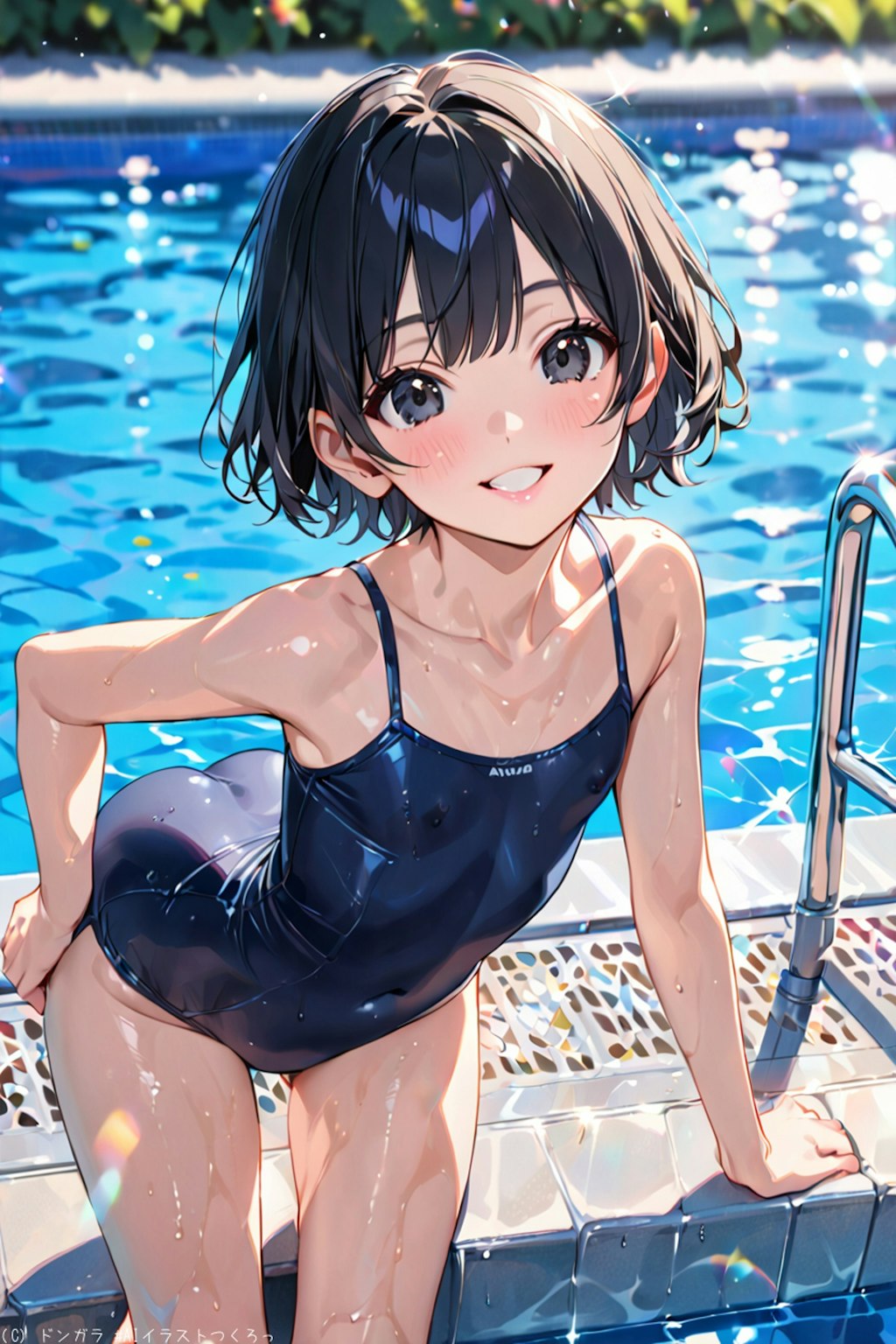 プールで遊ぶ少女（全年齢）