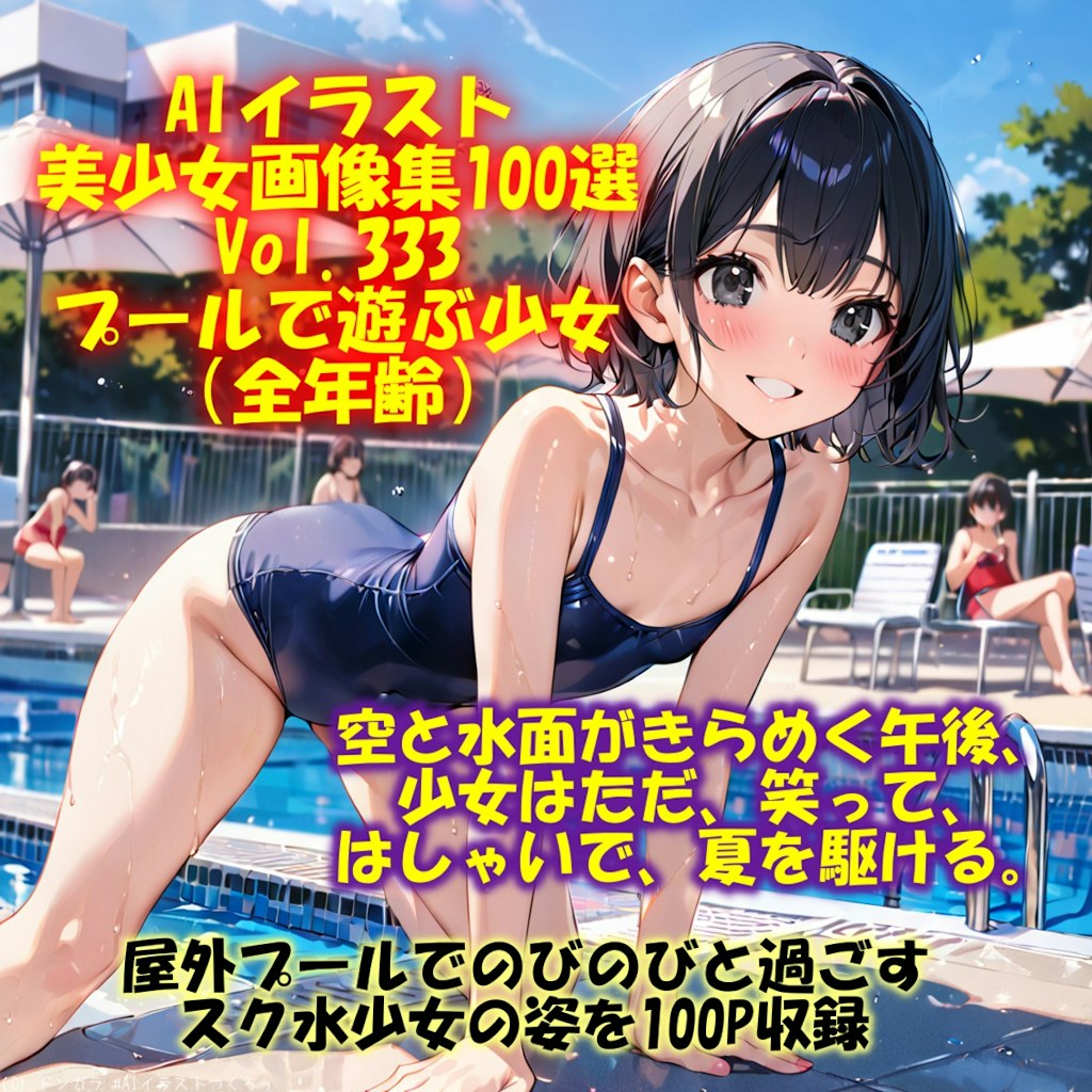 プールで遊ぶ少女（全年齢）