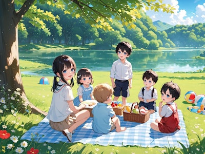 ピクニックの子供たち