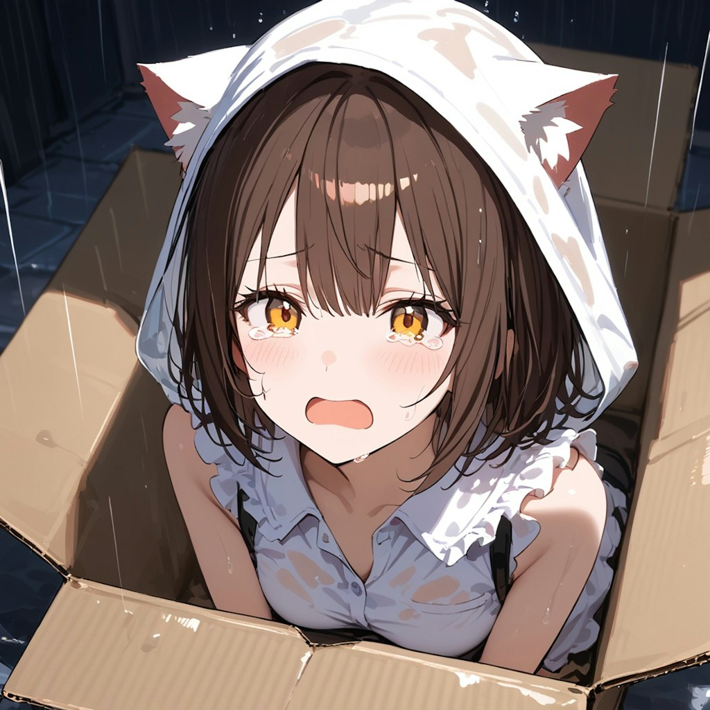 雨の中、君は泣いていた。