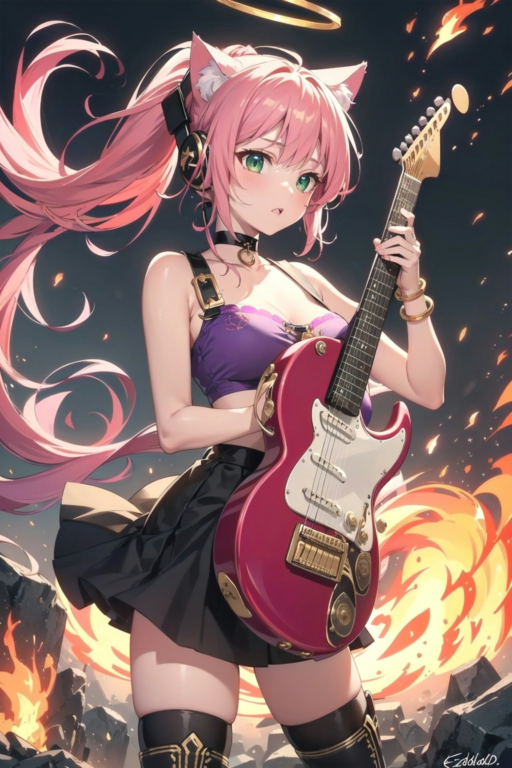 炎のギタリスト🔥ミクちゃん🎸🐱