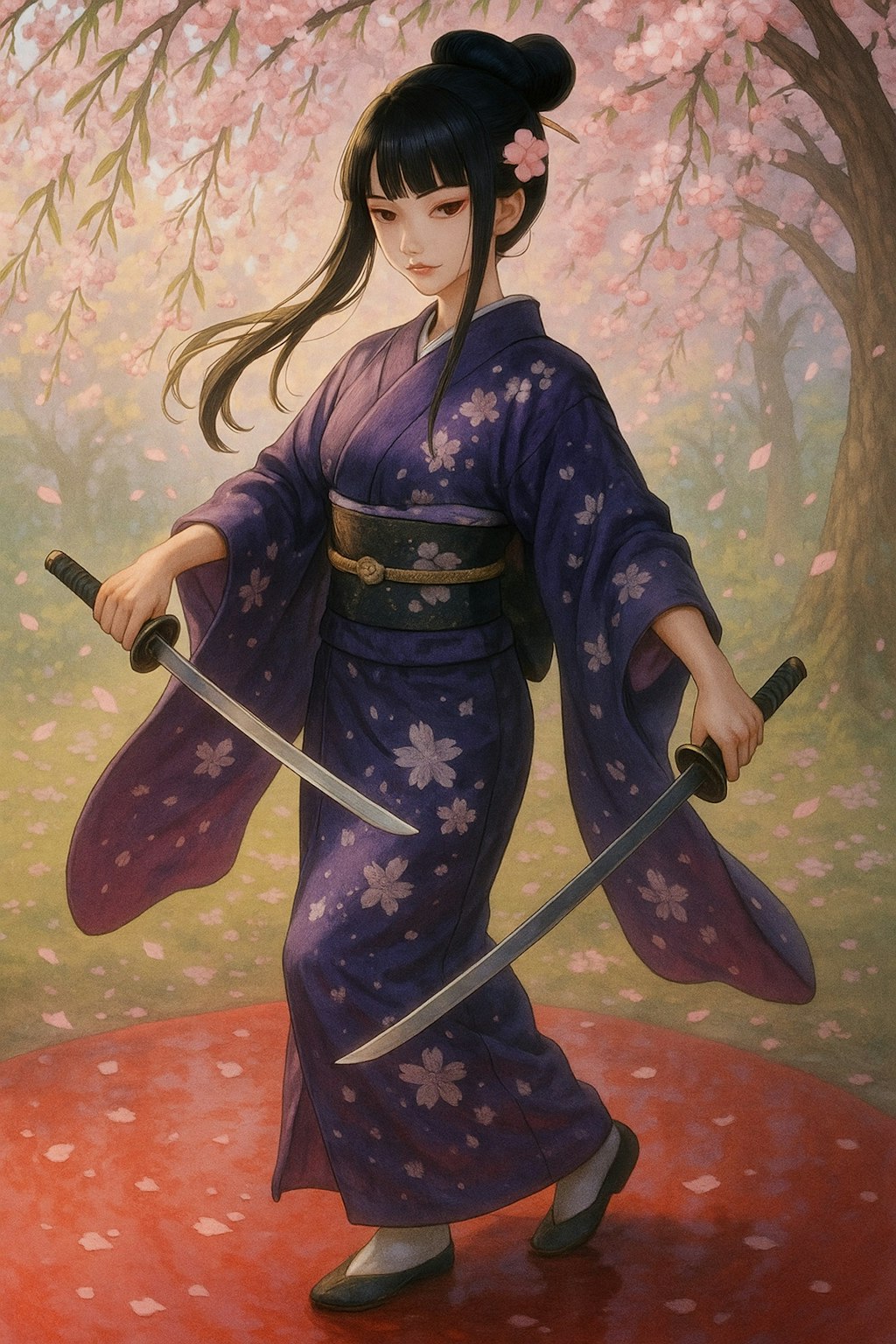 武器を持つ和風美女