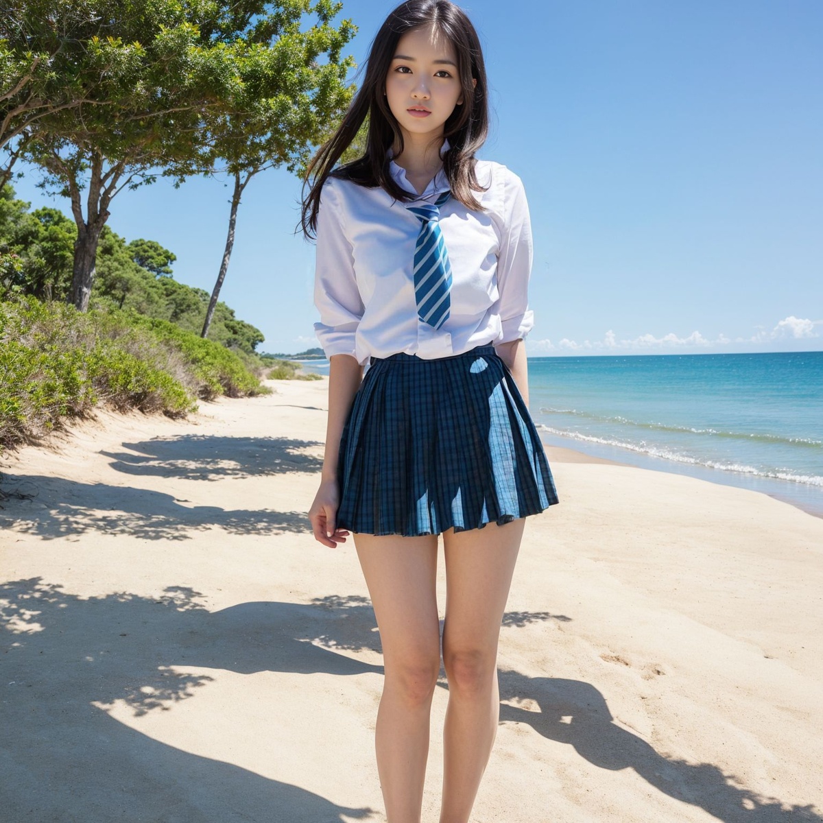 新栄高校風 超ミニスカート サイズM コスプレ 新品 制服ディズニー