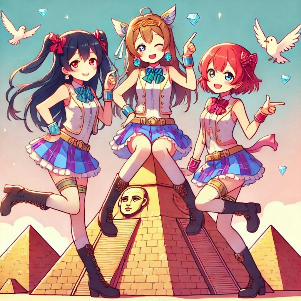 ラブライブキャラとピラミッド