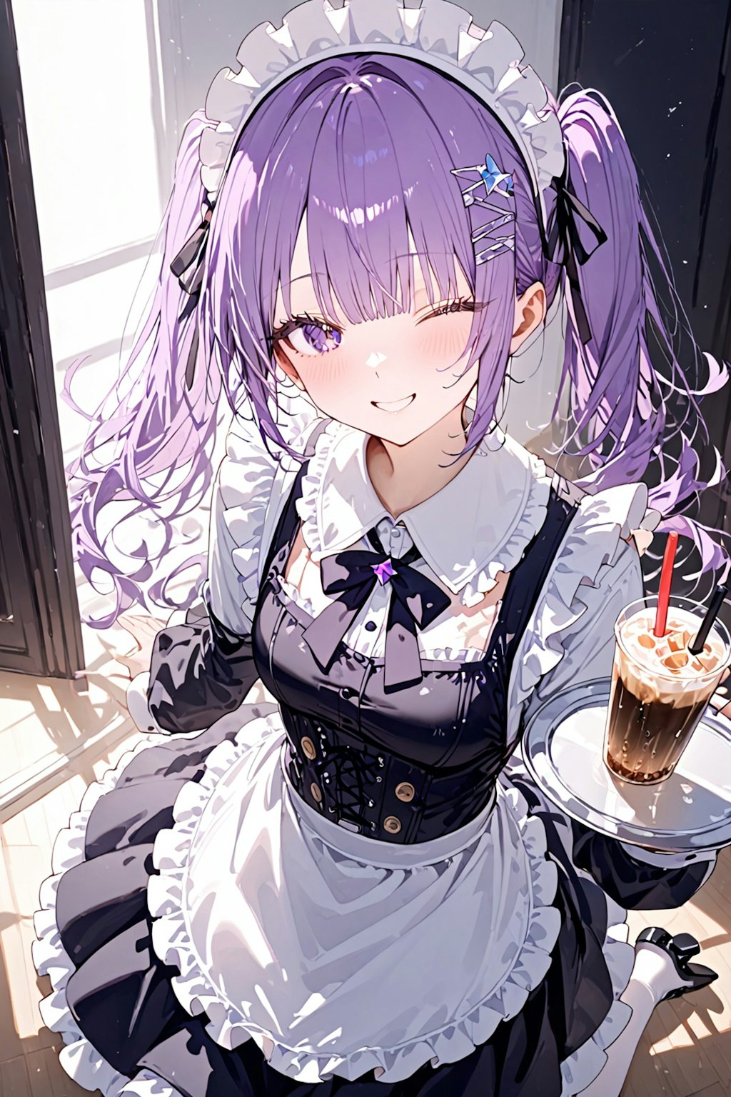 運営に感謝の花束💐をに絵梨奈ちゃんでストーリーを付け加えて(1枚目と2枚目)生成しました❗️