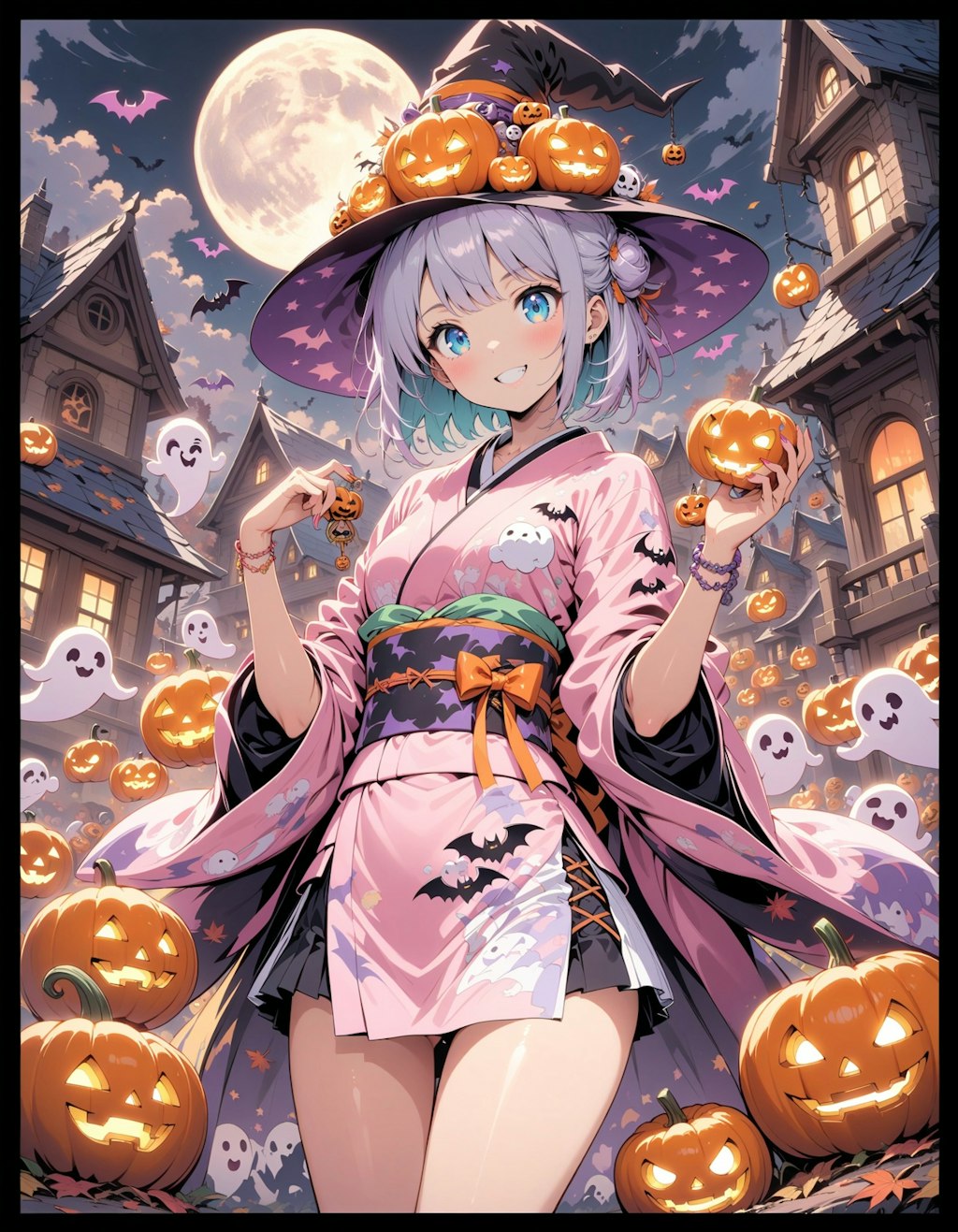 着物でハロウィン