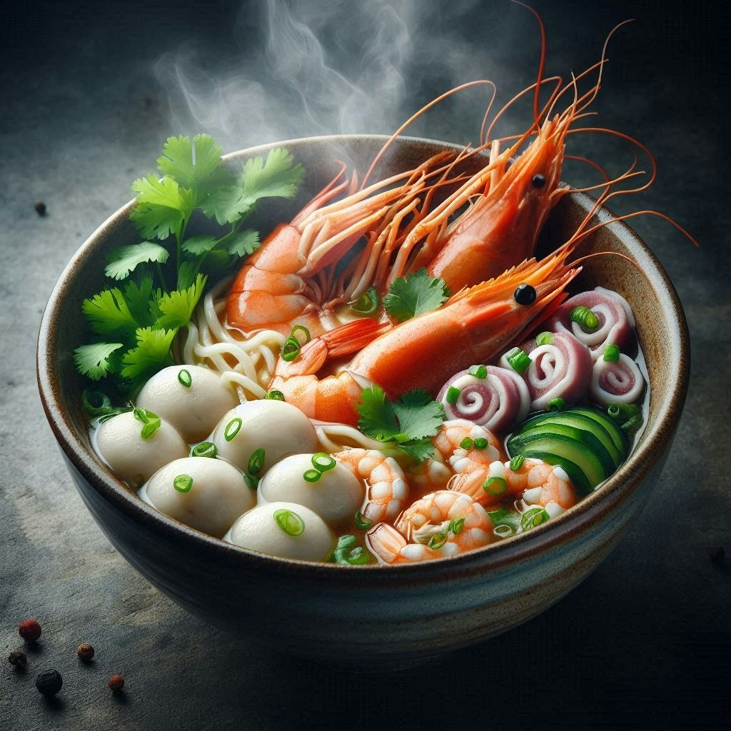 人ならざるもの、seafood noodle