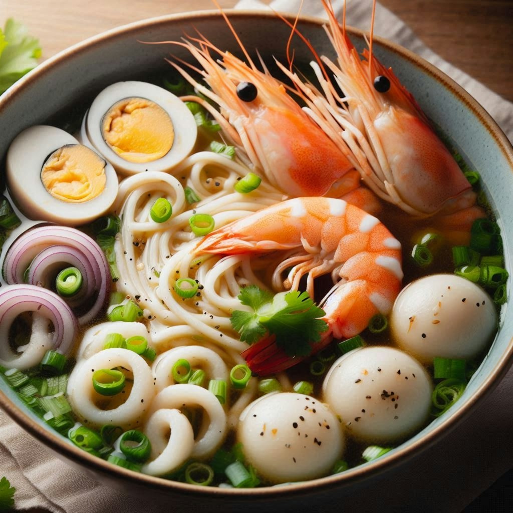 人ならざるもの、seafood noodle