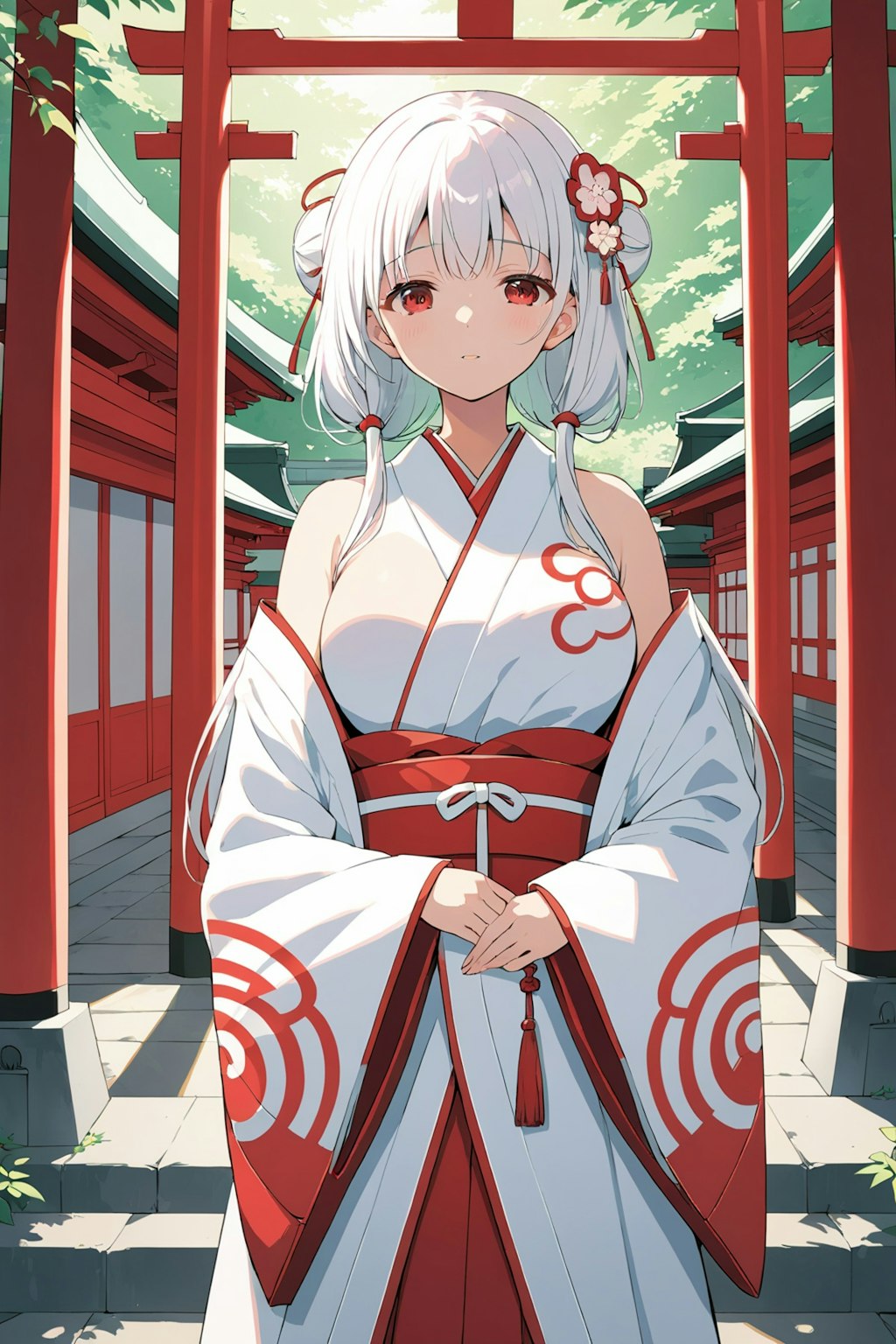 神社の巫女