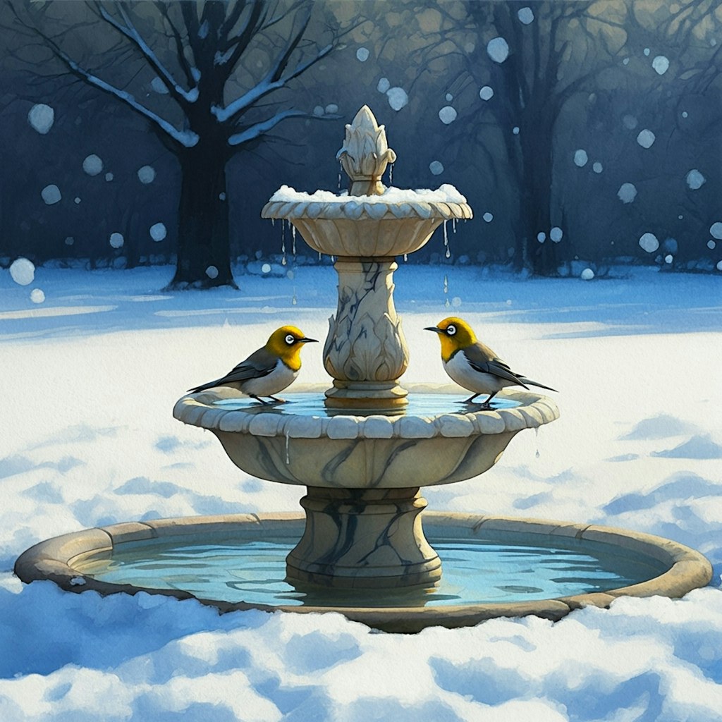 White-eyes bath