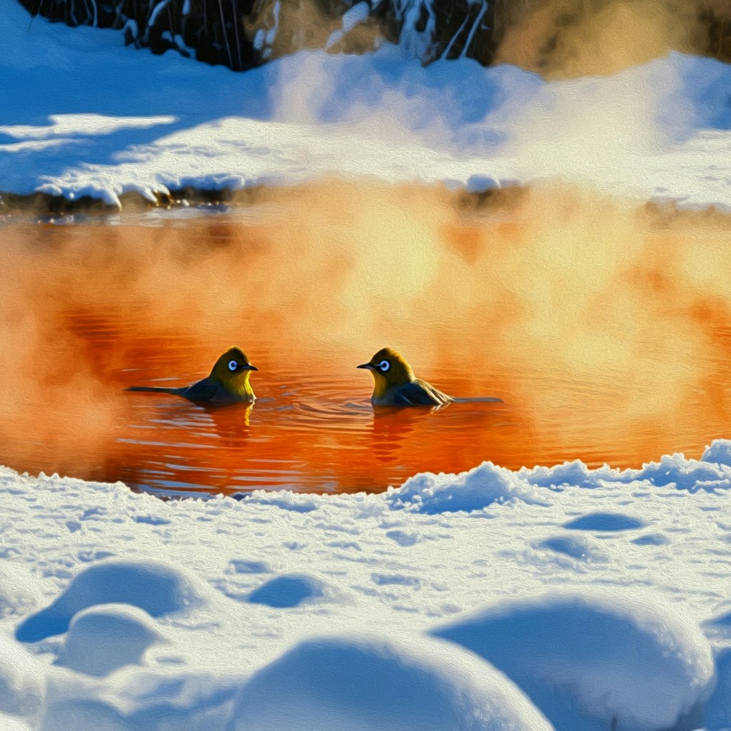 White-eyes bath