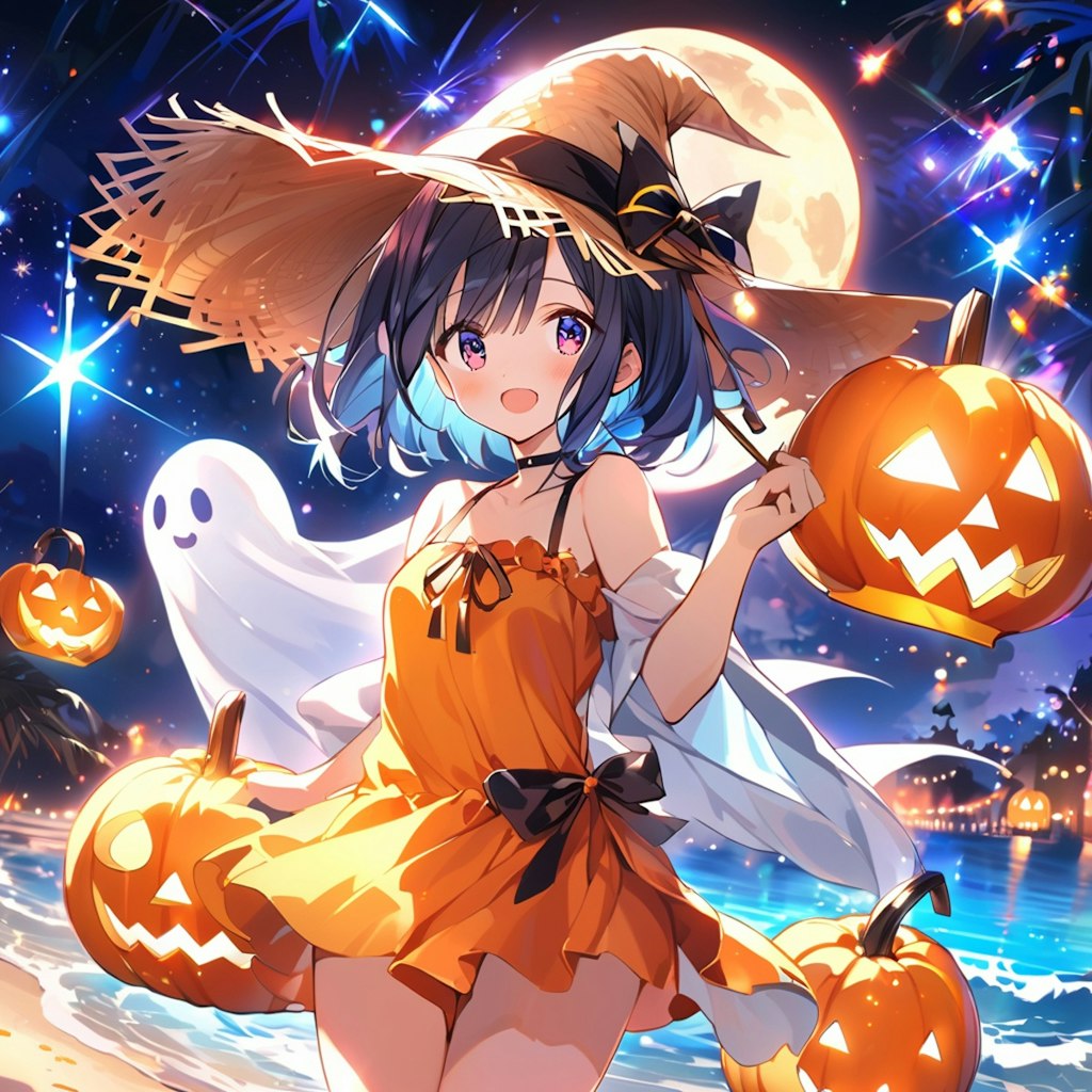 ハロウィンの海