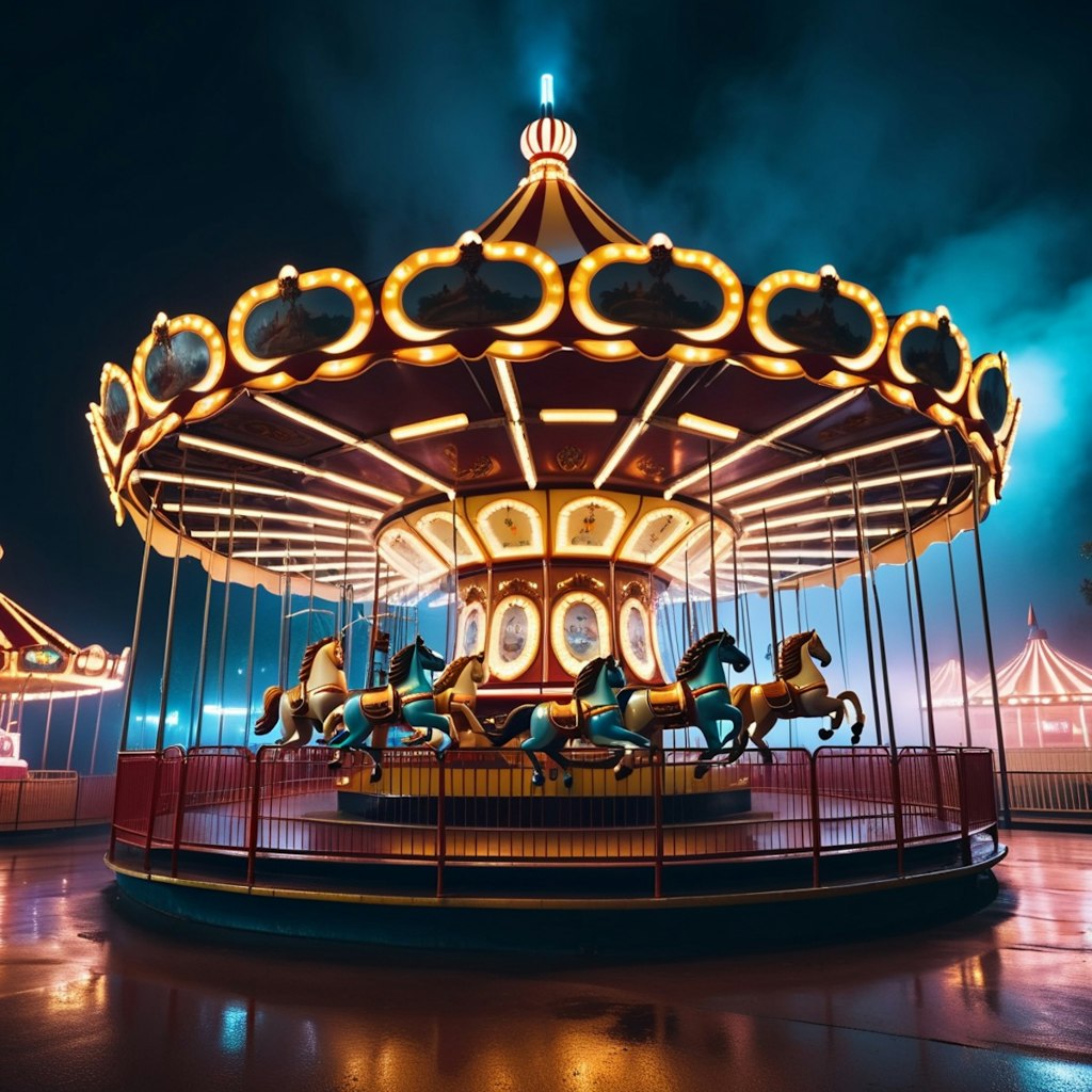 Empty amusement park