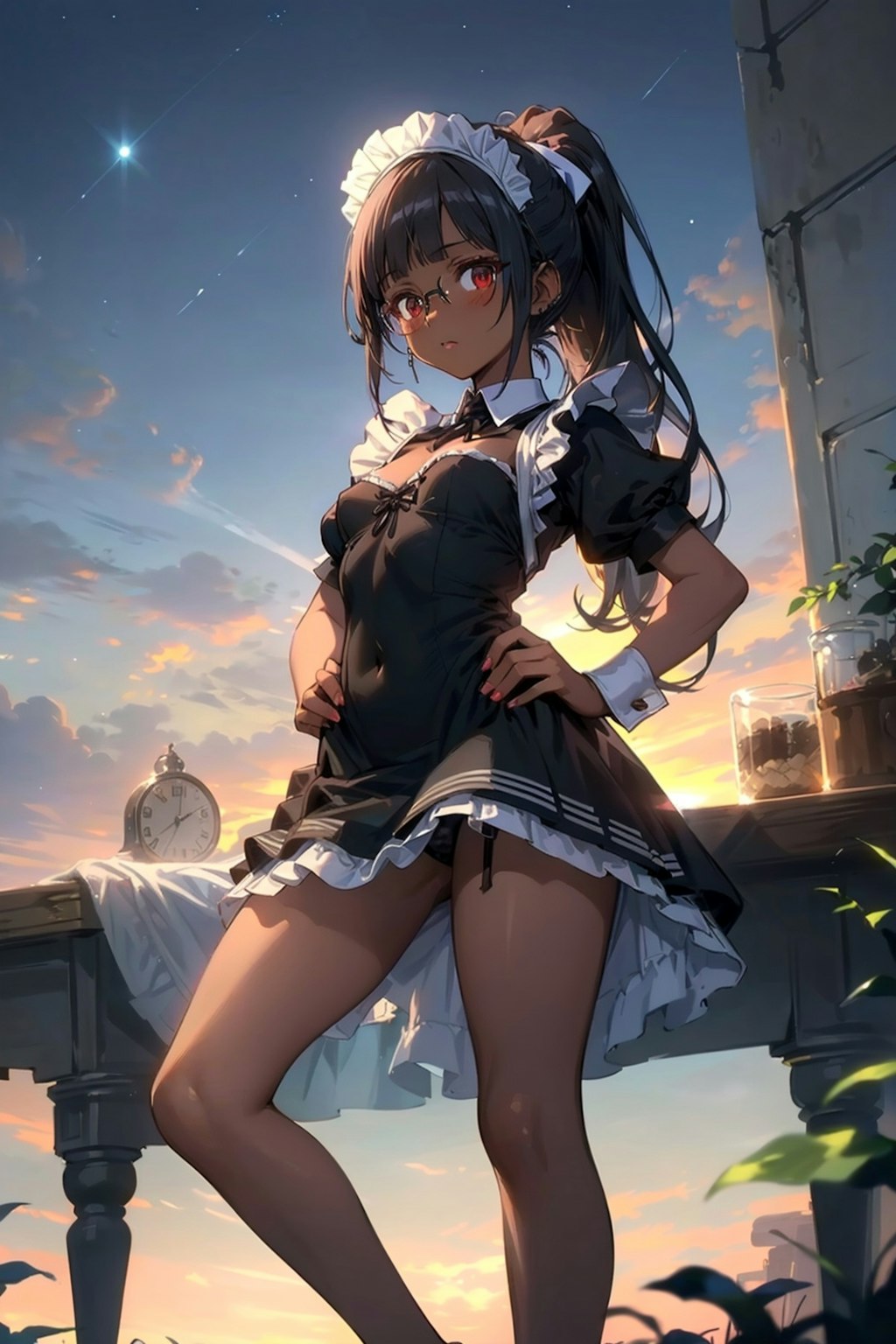 メイドの眼鏡っ娘