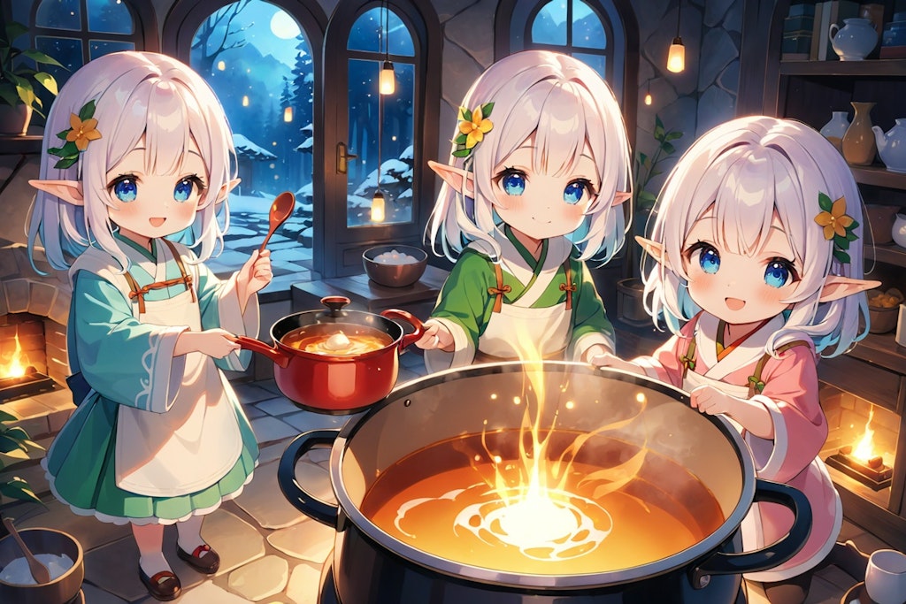 Elf preparing a meal 56