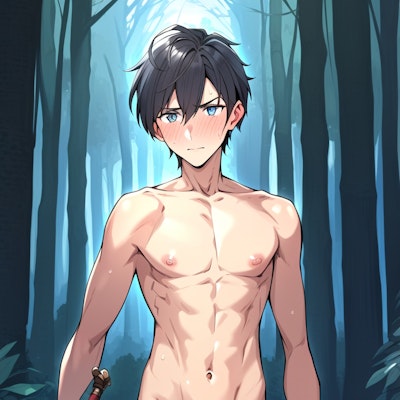 裸の少年剣士