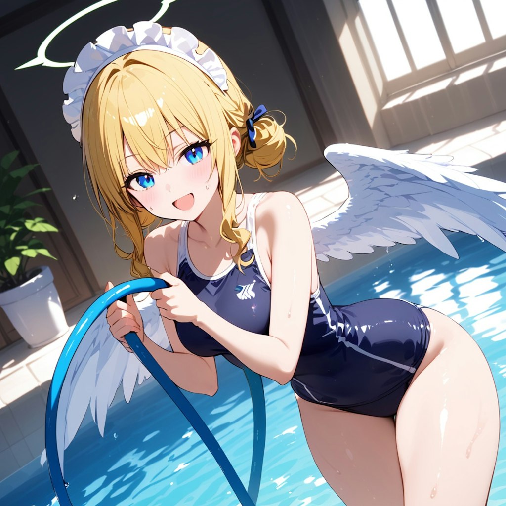 スク水ギャル天使さん