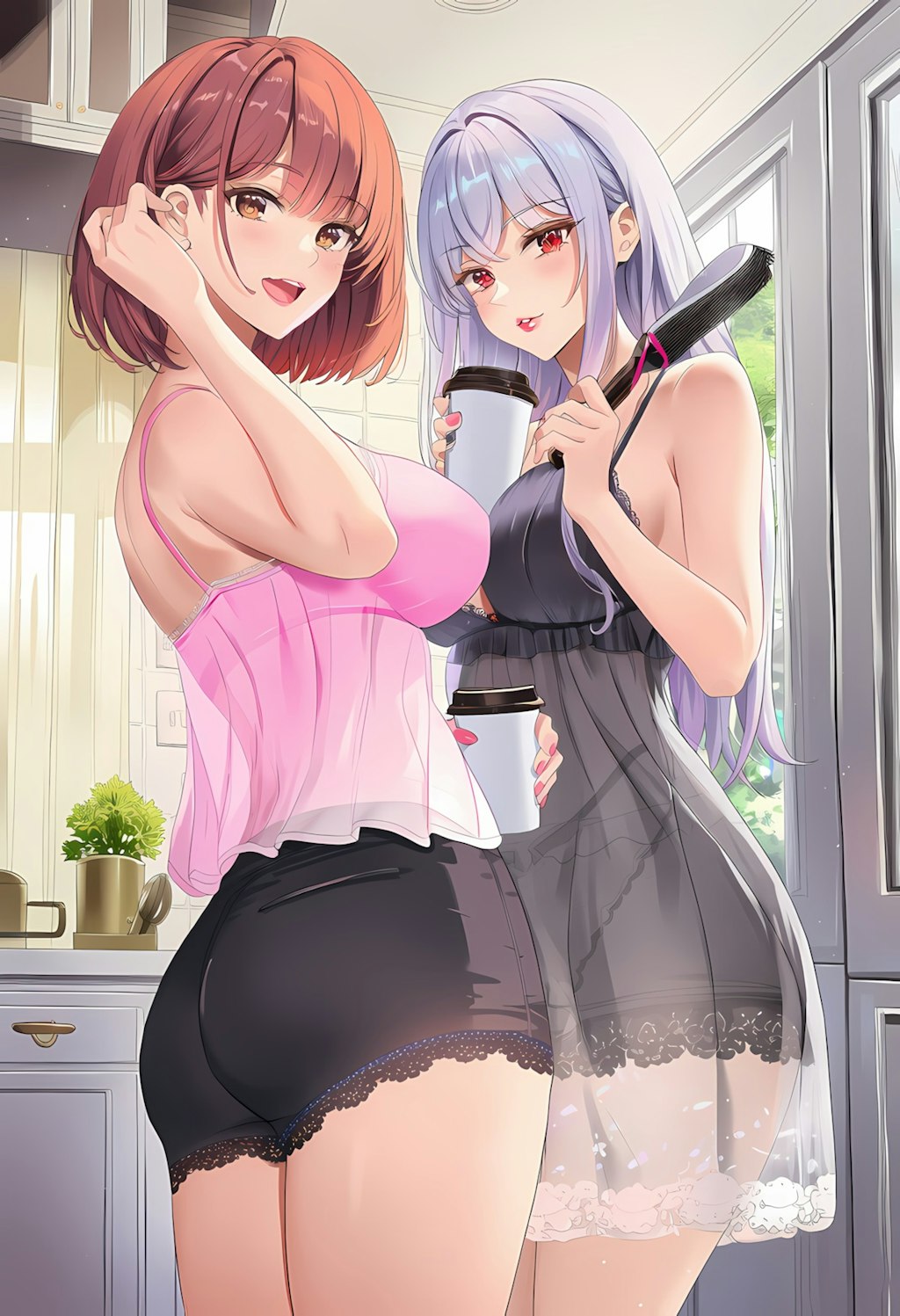 ノノカ＆ミレナの朝ルームシェアコーヒータイム