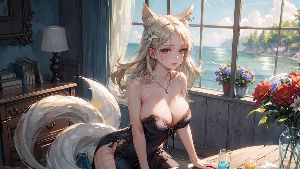 窓辺の女狐