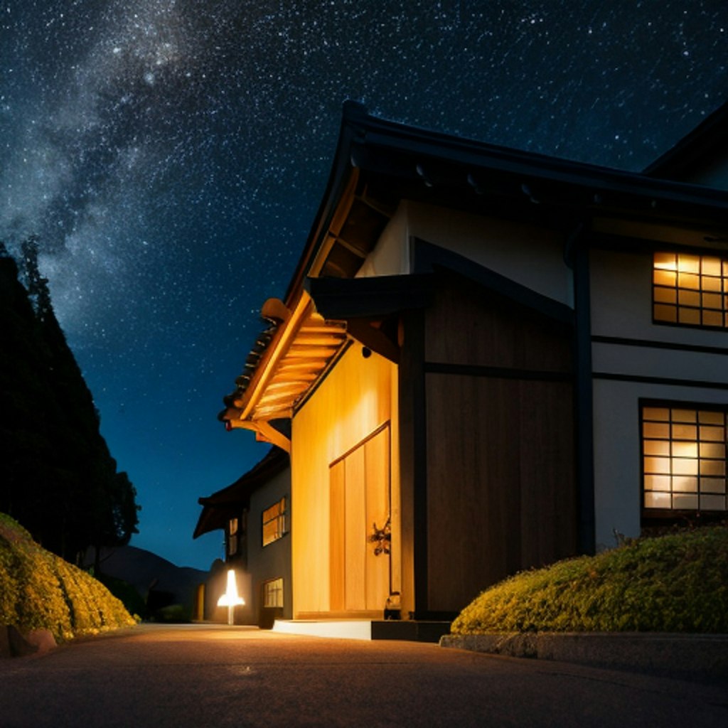 実家の夜空