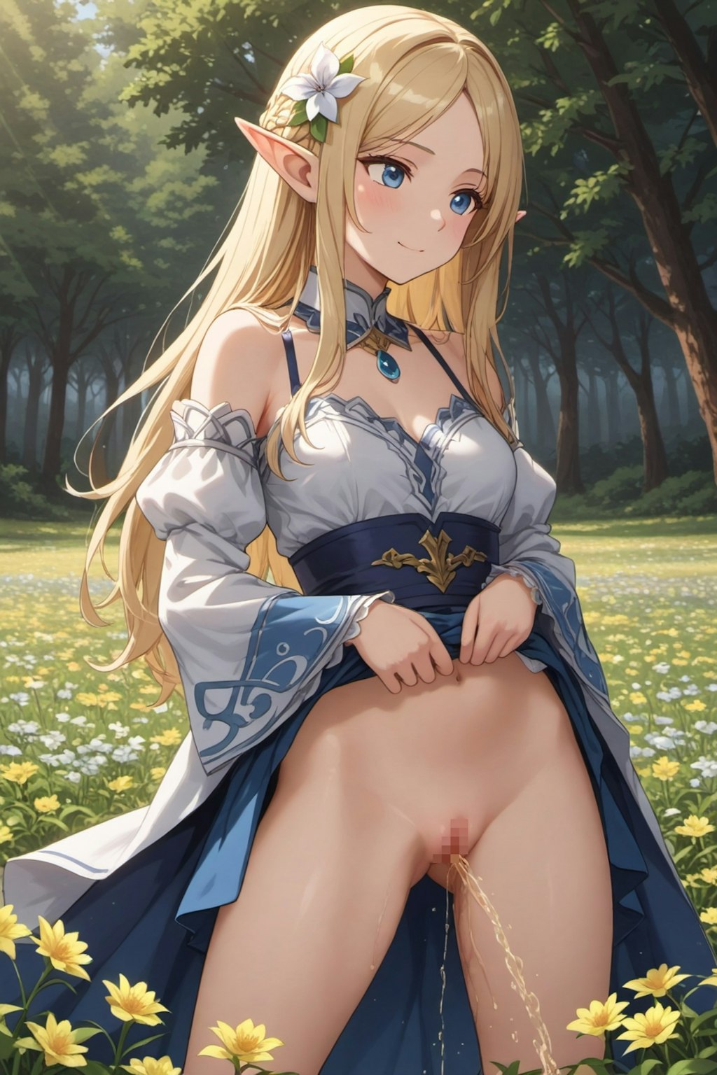 お花に水やりエルフ