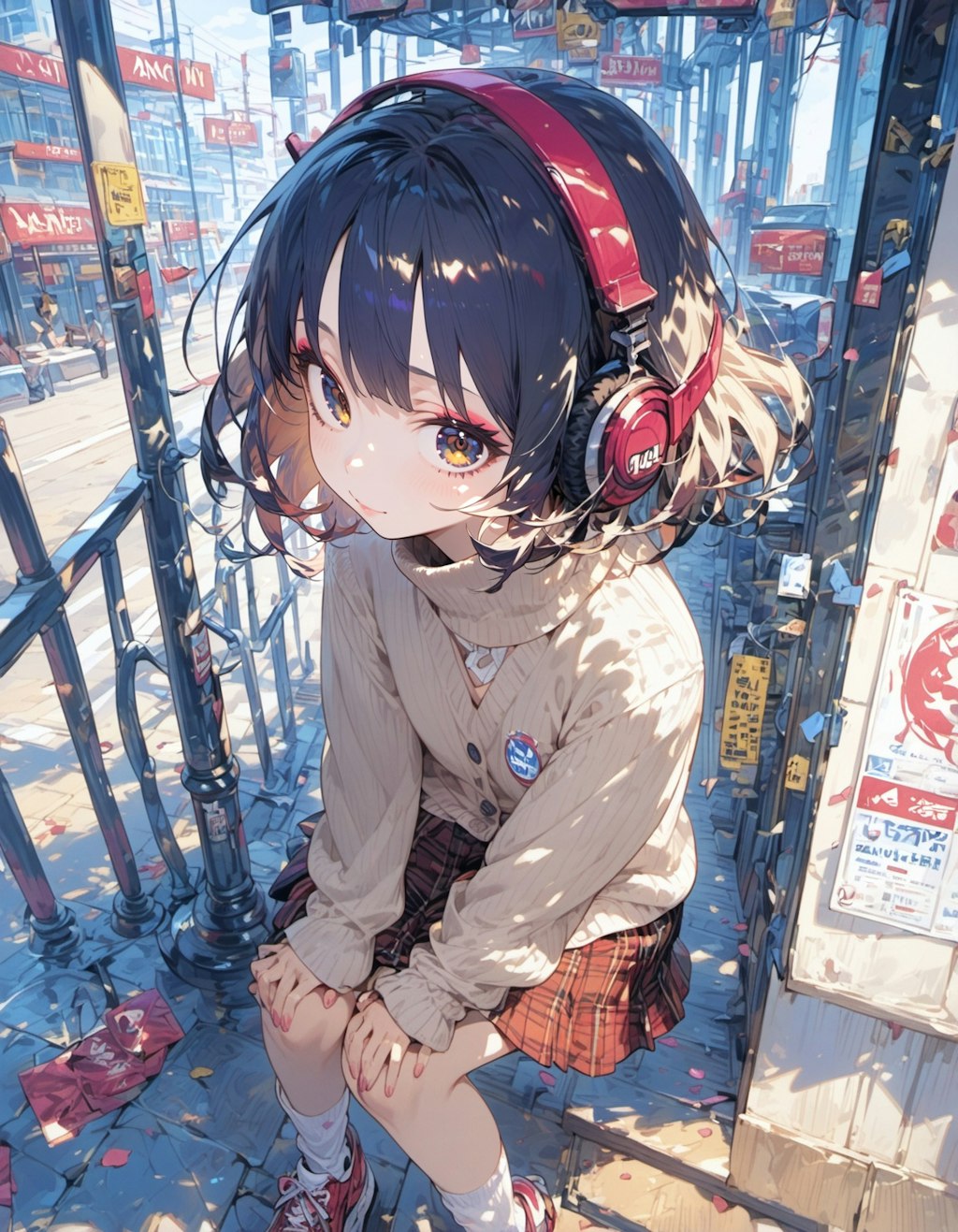 red eyeshadow