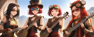 funky girls steampunk band