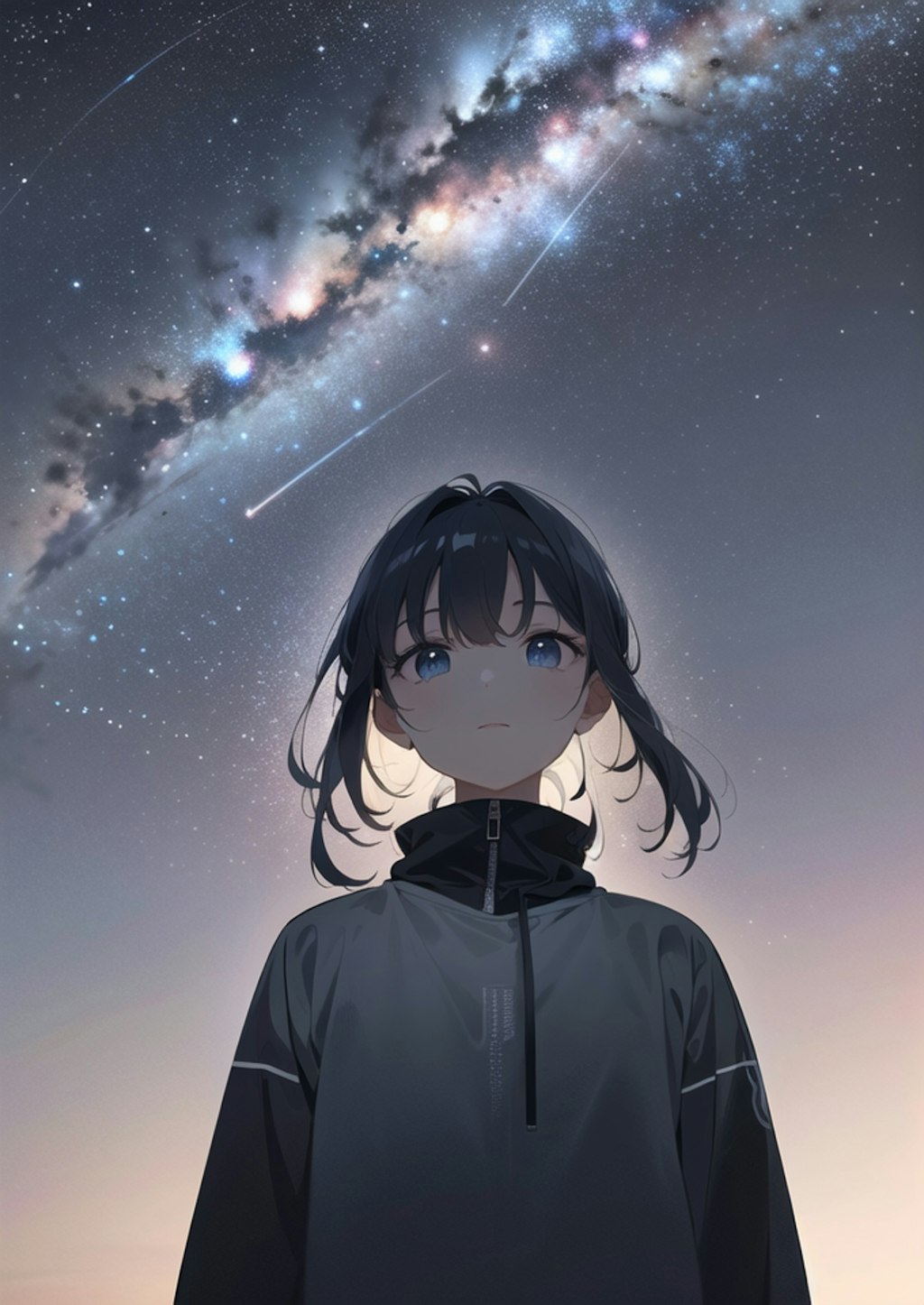 星空と少女