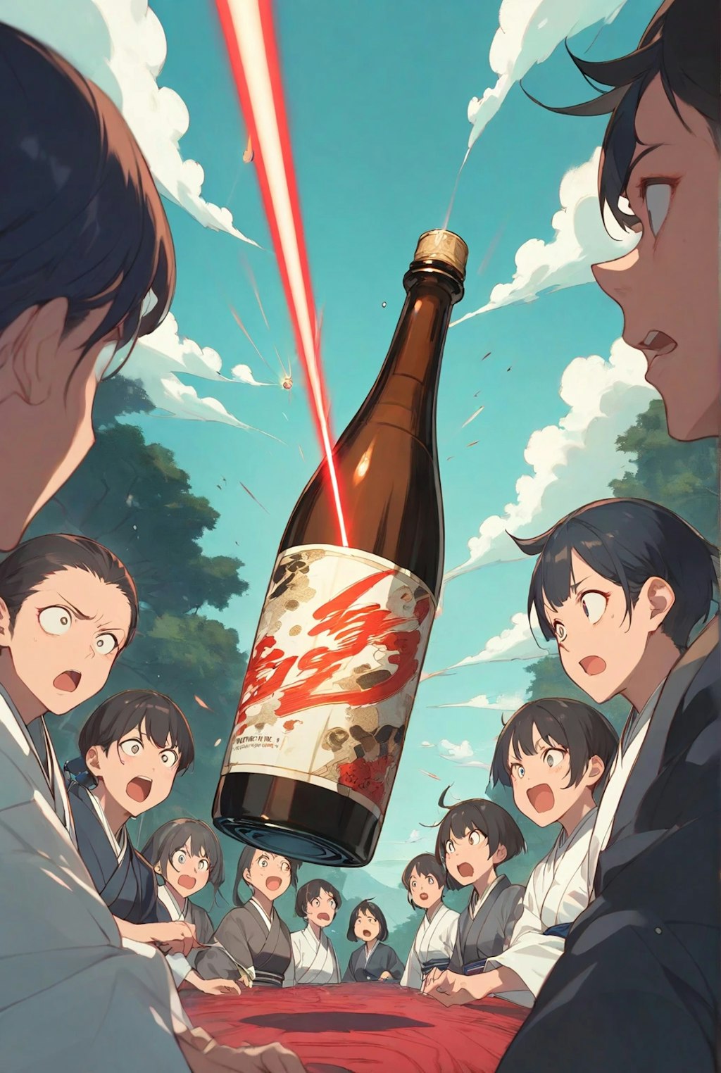 お？避けれなかった御酒