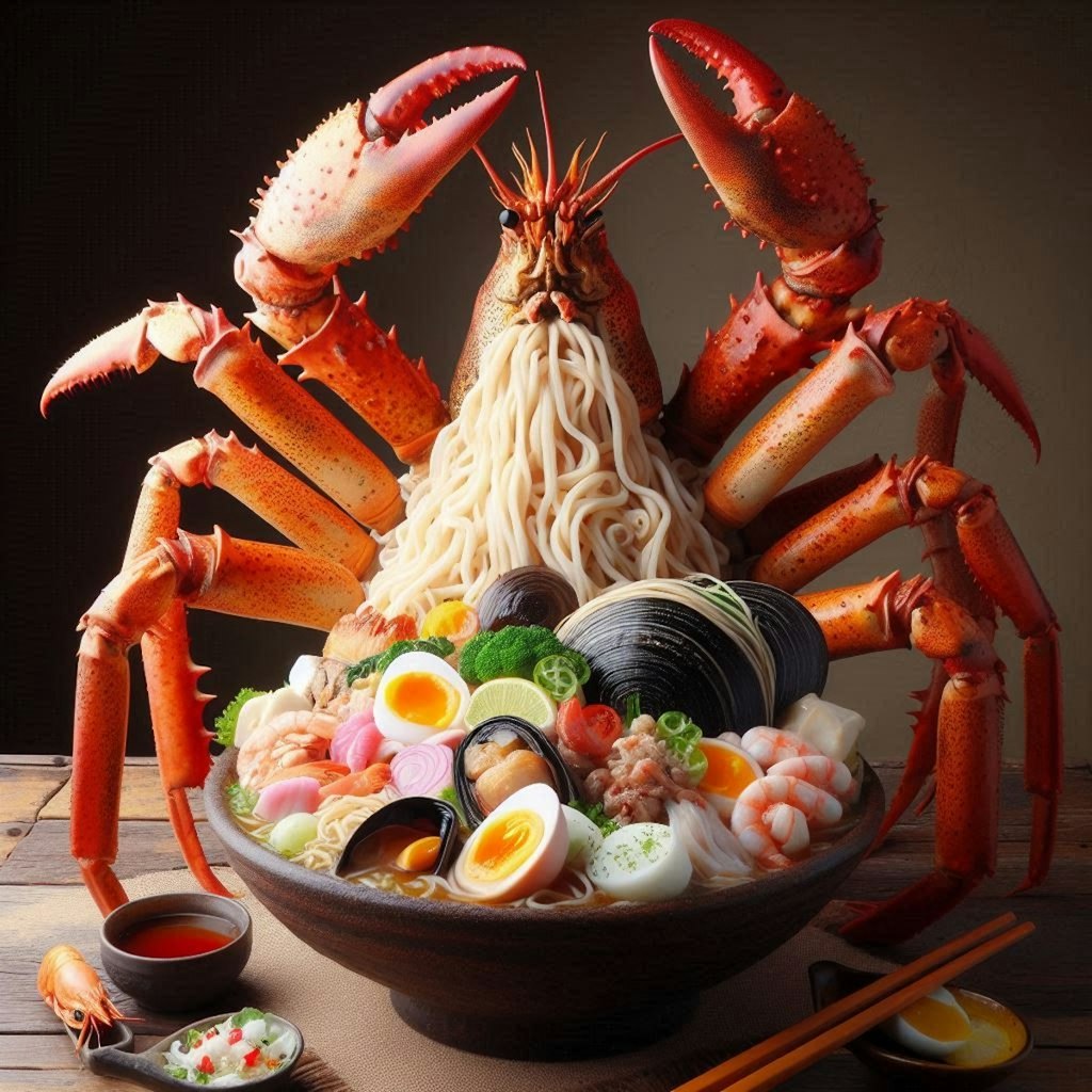 巨大怪獣seafood noodle