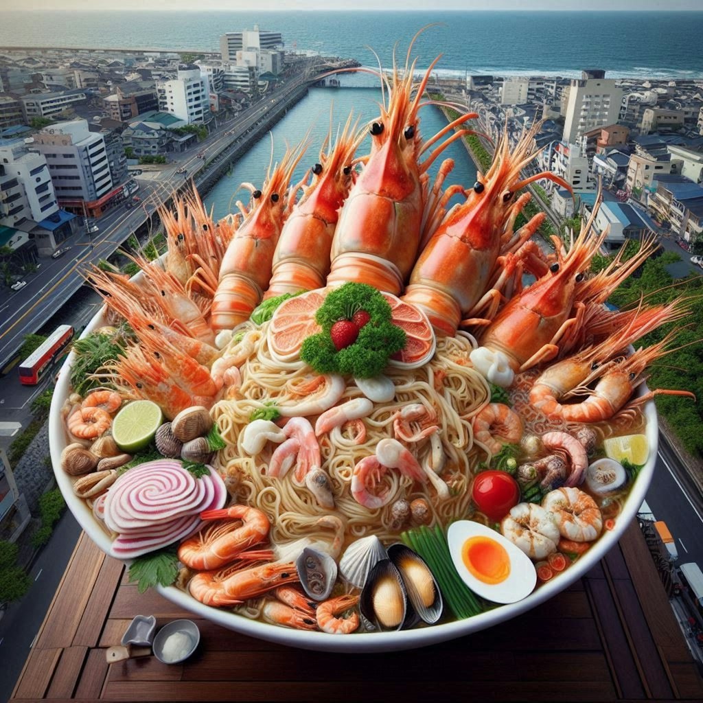 巨大怪獣seafood noodle