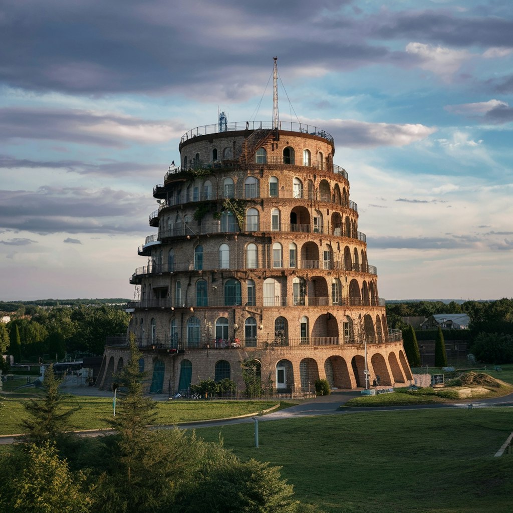 バベルの塔の形の家