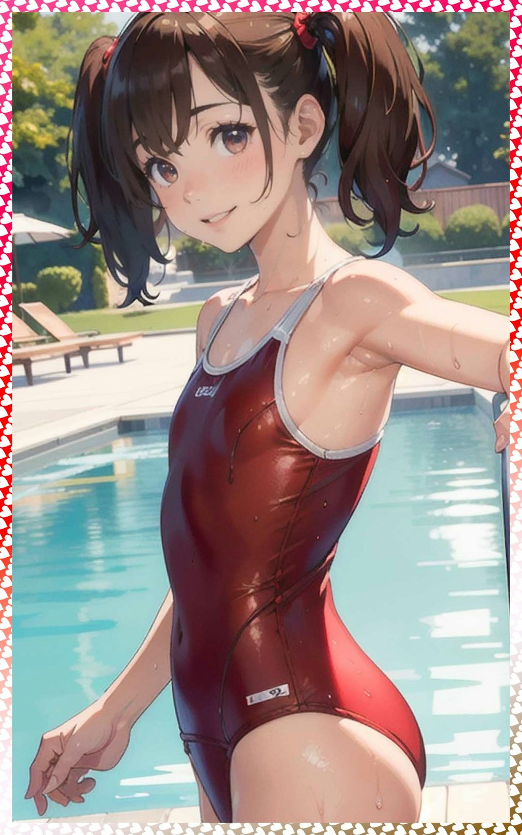 ツインテール・スクール水着　Twintail school swimsuit