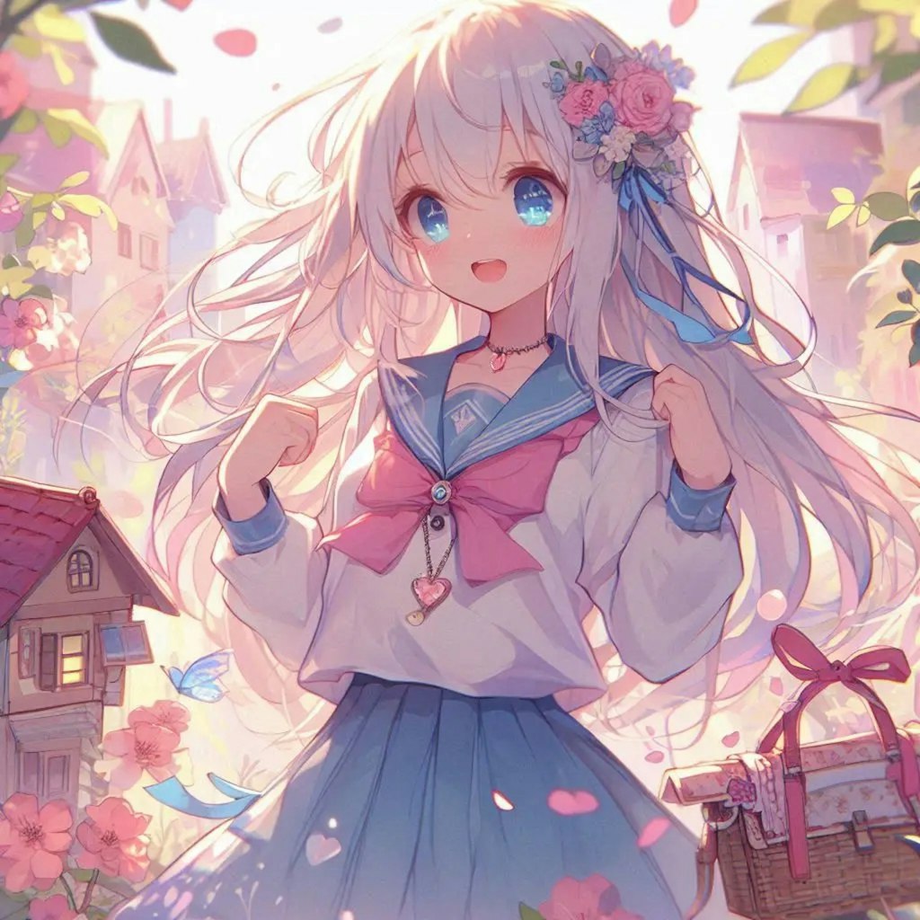 白髪の可愛い女の子【282】