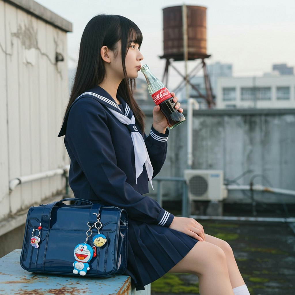 屋上のJK