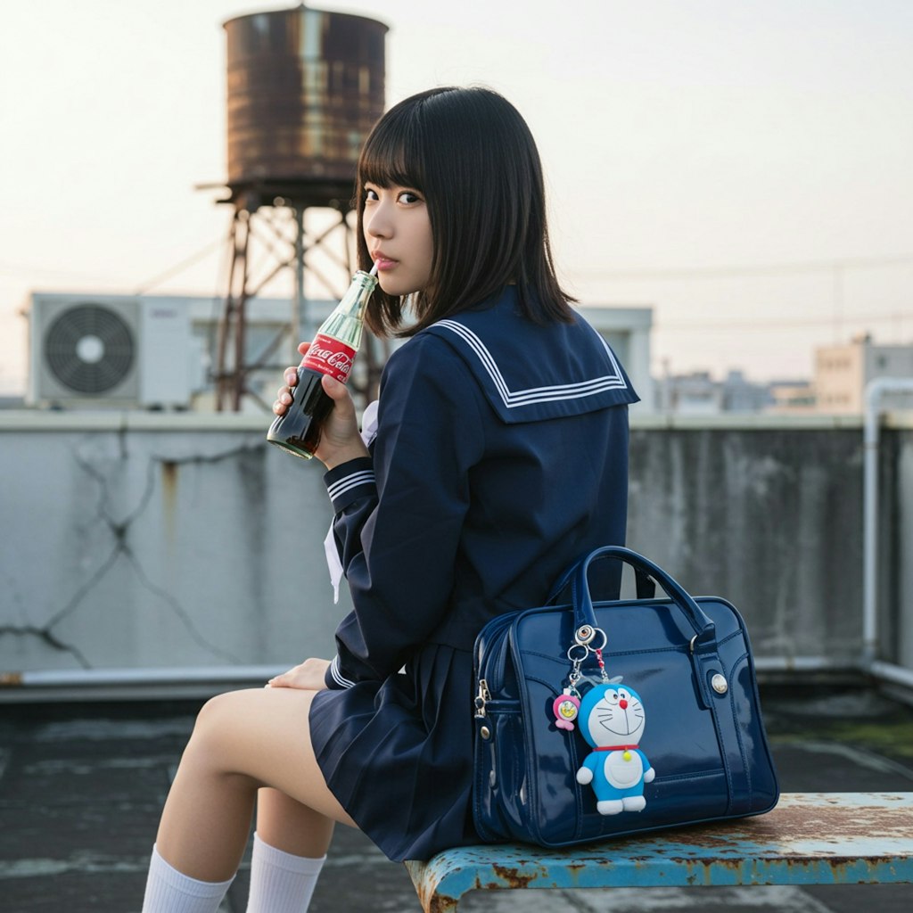 屋上のJK