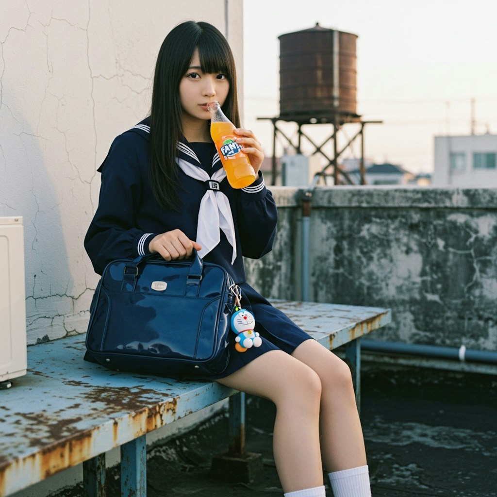 屋上のJK