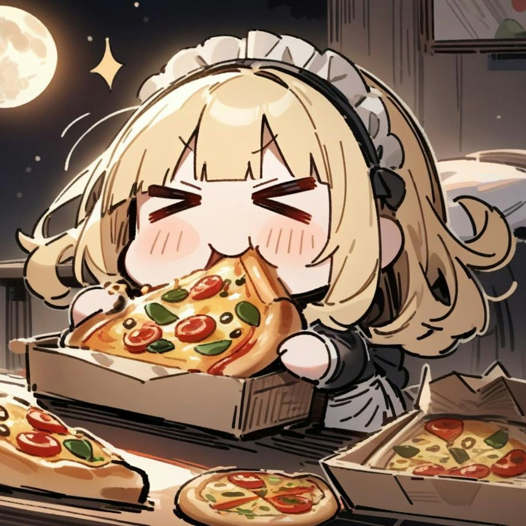 🍕月見ヌ君食フおピッツァ🍕