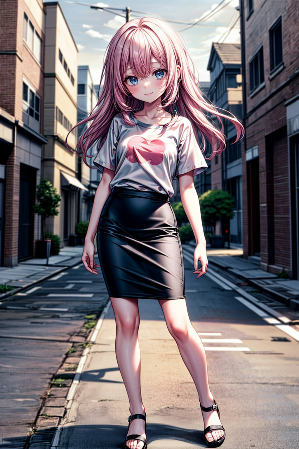 ペンシルスカートの女の子 Girl in pencil skirt