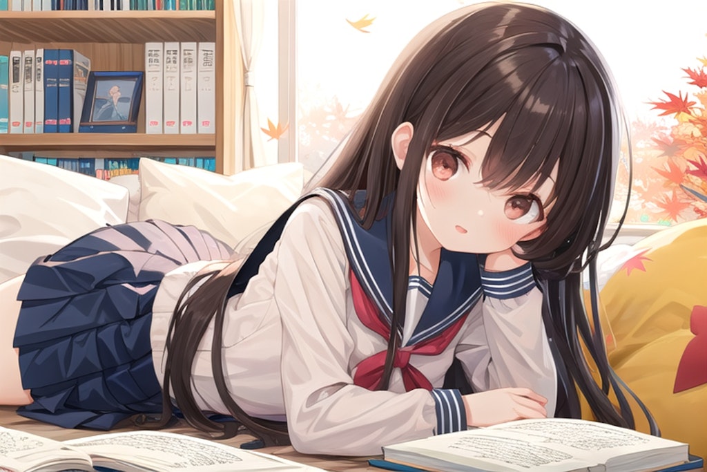 本を読む女の子