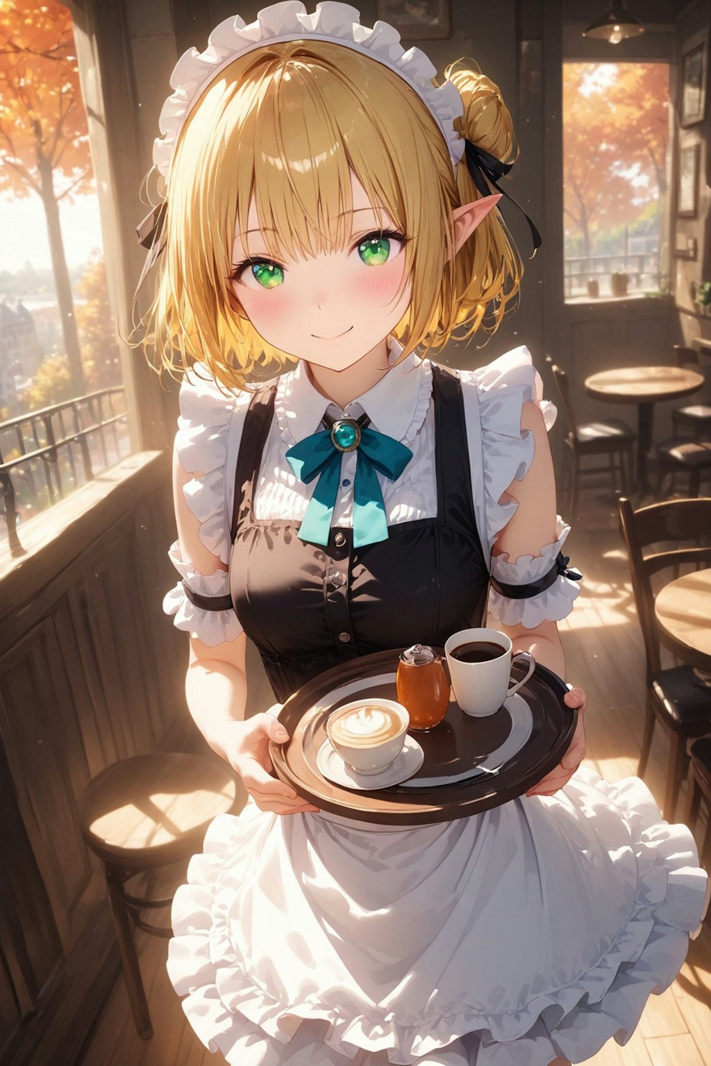 エルフちゃんがメイド服でお給仕してくれるカフェ